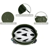 Army Green Polyester Drawstring Backpack with Mesh Pockets – view 6