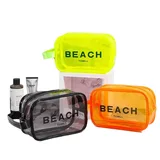 Clear PVC Cosmetic Bag Set in Three Sizes – view 2