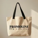 Colorblock Canvas Tote with Letter Print – view 4