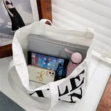 Minimalist Canvas Tote with Long Shoulder Strap – view 4