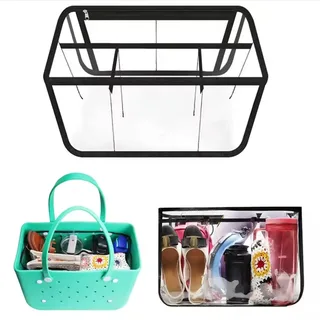 Clear Tote Bag Insert Organizer with Zipper Pockets