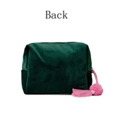 Velvet Embroidered Makeup Bag with Tassel – view 2