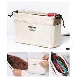 Canvas Cotton Makeup Bag with Drawstring Detail – view 4