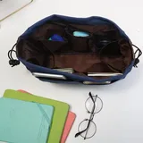 Canvas Cotton Makeup Bag with Drawstring Detail – view 6