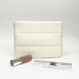 Quilted Neoprene Toiletry Bag, Grey and White – view 3