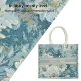 Floral Print Jute Tote with Cotton Rope Handles – view 5