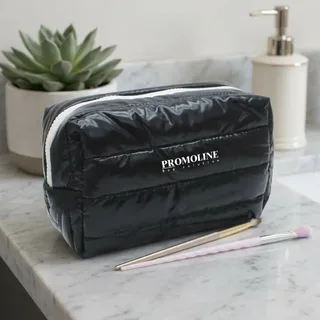 Puffy Quilted Cotton Cosmetic Bag