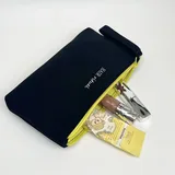 Black Neoprene Makeup Bag with Wrist Strap – view 3