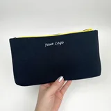 Black Neoprene Makeup Bag with Wrist Strap – view 1