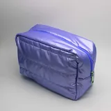 Silver Padded Cosmetic Bag with Handle – view 4
