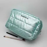 Silver Padded Cosmetic Bag with Handle – view 2