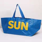 Navy PP Woven Shopping Tote with Logo – view 3
