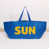 Navy PP Woven Shopping Tote with Logo – view 2