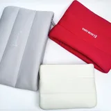 Grey Quilted Neoprene Wristlet Clutch – view 6