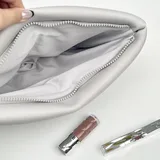 Grey Quilted Neoprene Wristlet Clutch – view 4