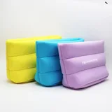 White Quilted Puffer Neoprene Makeup Bag – view 2