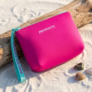 Compact Quilted Neoprene Makeup Bag