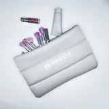 Preppy Neoprene Makeup Bag, Black and Grey – view 1
