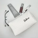 Personalized Waffle Cotton Makeup Pouch – view 4