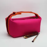 Canvas Cotton Cosmetic Bag with Zipper and Soft Handle – view 4