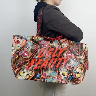 Black Laminated PP Woven Shopping Tote