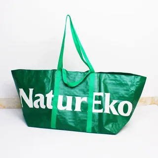 Extra Large Laminated PP Woven Tote in Green