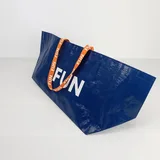 Deep Blue Big-Capacity Laminated PP Woven Tote – view 3