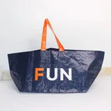 Deep Blue Big-Capacity Laminated PP Woven Tote – view 4