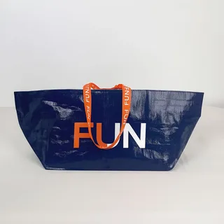Deep Blue Big-Capacity Laminated PP Woven Tote