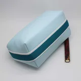 Sky Blue Canvas Cosmetic Bag with Handle – view 4