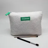 Beige Teddy Velvet Makeup Pouch – view 2