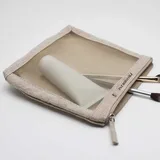 Beige Cotton Mesh Cosmetic Pouch – view 5