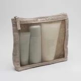 Beige Cotton Mesh Cosmetic Pouch – view 2