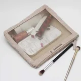 Beige Cotton Mesh Cosmetic Pouch – view 6