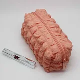 Apricot Crinkle Fabric Makeup Bag – view 4