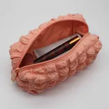 Apricot Crinkle Fabric Makeup Bag – view 5