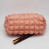 Apricot Crinkle Fabric Makeup Bag – view 2