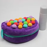 Purple Pom Pom Plush Makeup Bag – view 4
