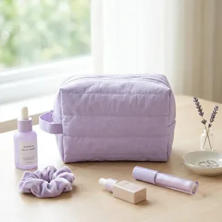 Quilted Padded Nylon Makeup Organizer