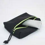 Slim Black Neoprene Travel Makeup Bag – view 2