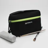 Slim Black Neoprene Travel Makeup Bag – view 1
