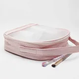Pink PU Mesh Makeup Case with Soft Handle – view 5
