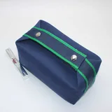 Deep Blue Canvas Cosmetic Bag with Handle – view 4