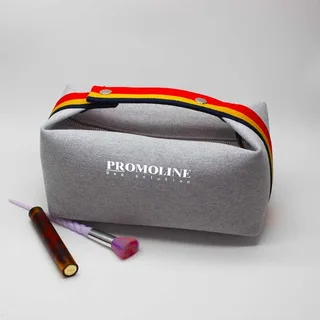Light Grey Canvas Toiletry Bag, Webbing Handle