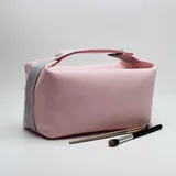 Light Pink Canvas Cosmetic Bag with Soft Handle – view 5