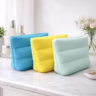 Soft Puffy Neoprene Toiletry Pouch