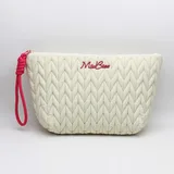 Quilted Polyester Makeup Pouch with Wristlet Handle – view 2