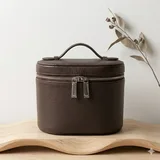 Lychee-Grain PU Barrel Makeup Bag – view 1