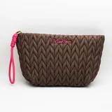 Fluffy Quilted Polyester Pouch with Braided Handle – view 2