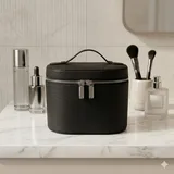 Barrel PU Leather Cosmetic Case – view 1
